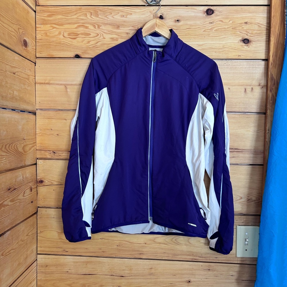 Lightning Lightshell Jacket Wome Medium Purple White Windbreaker Running Salomon